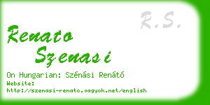 renato szenasi business card