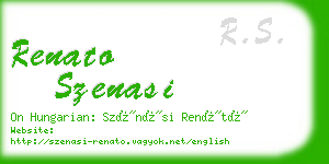 renato szenasi business card